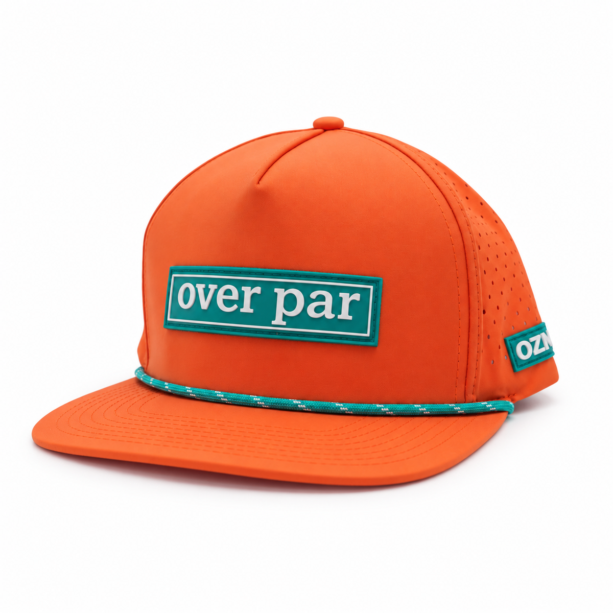 Over Par - Tour Patch – Tangerine & Teal