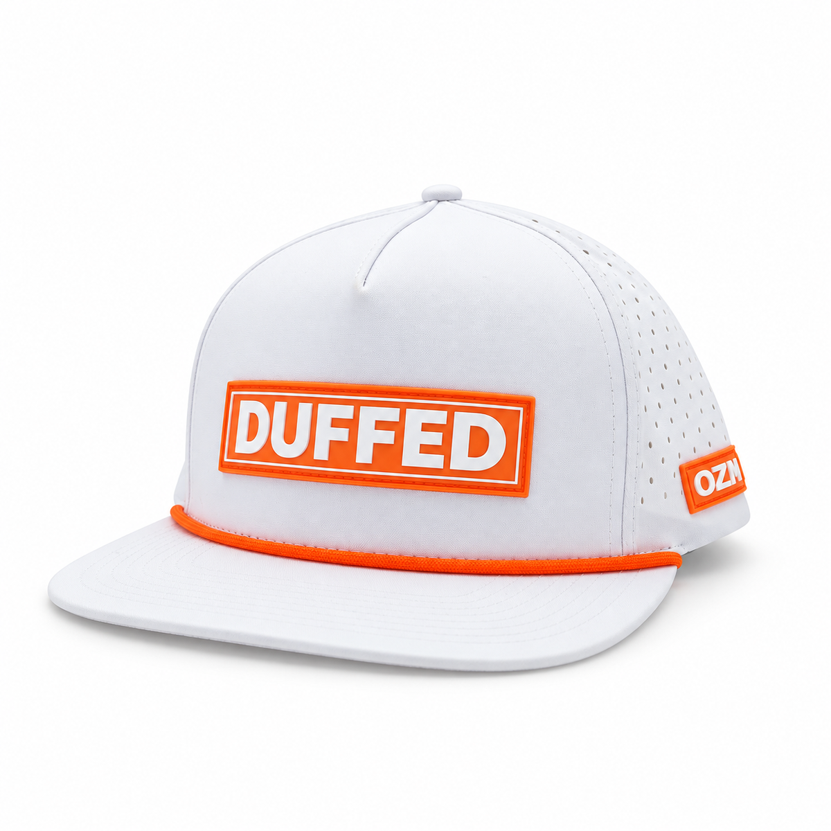Duffed Collection - Tour Patch – White & Tangerine