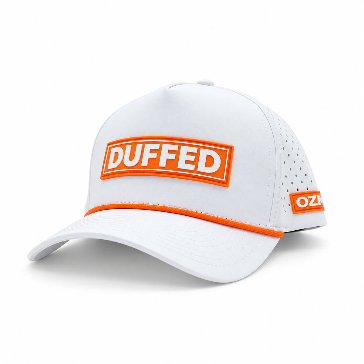 Duffed Collection - Tour Patch – White & Tangerine
