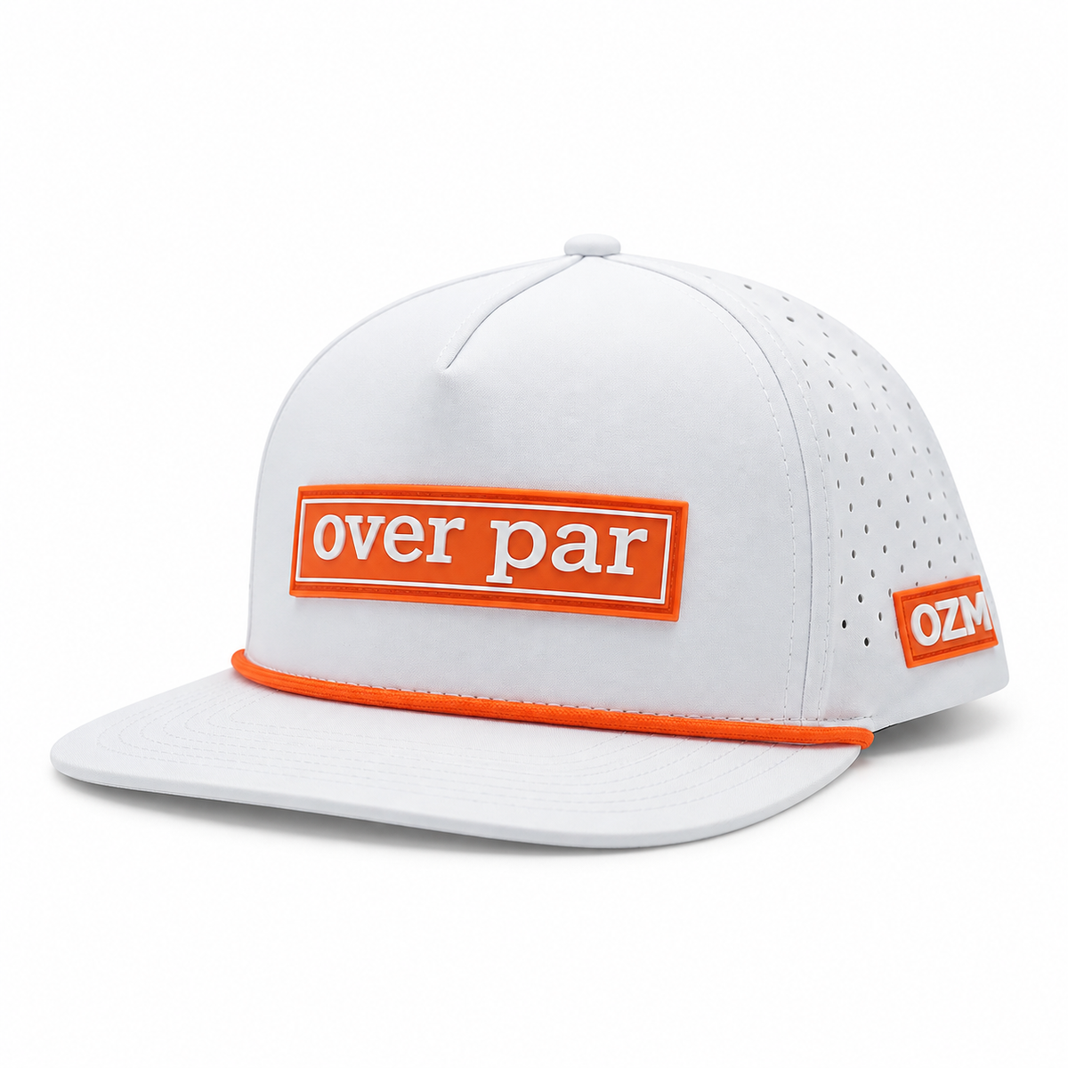 Over Par - Tour Patch – White & Tangerine