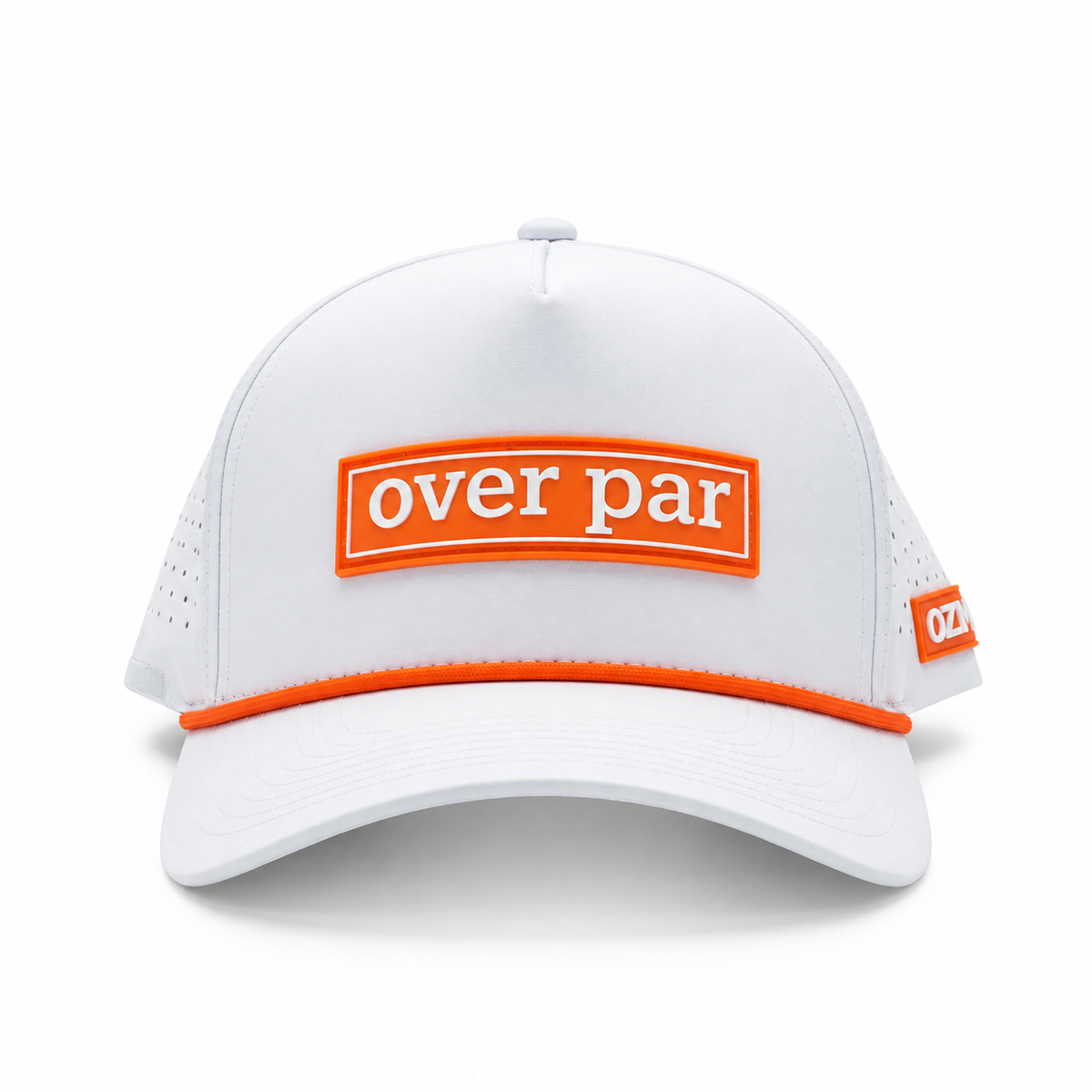 Over Par - Tour Patch – White & Tangerine