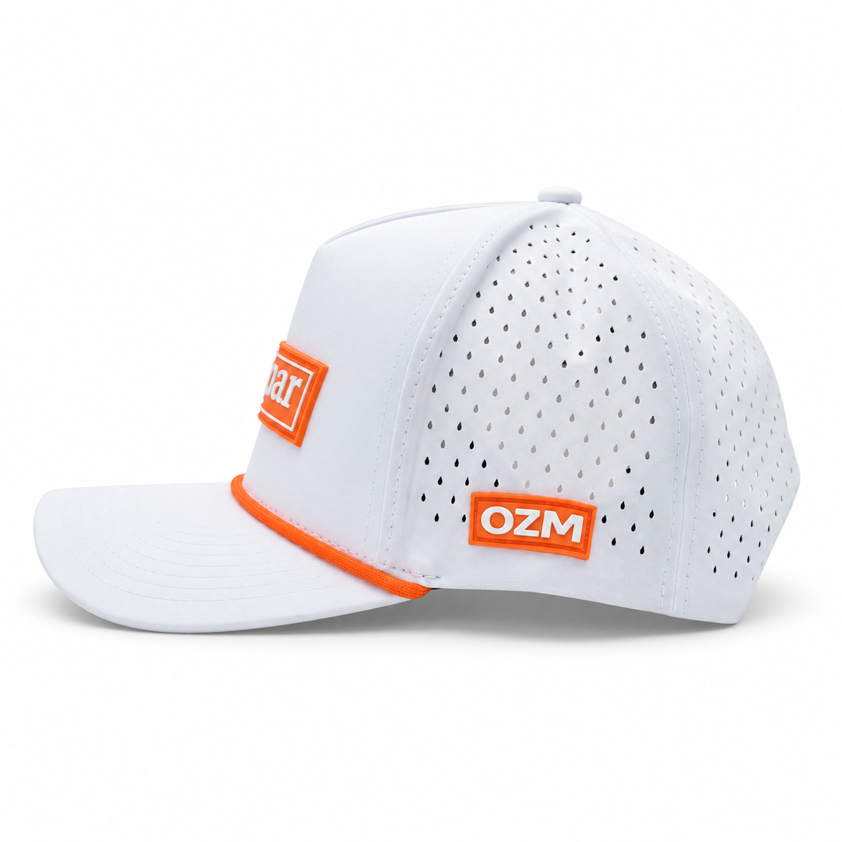 Over Par - Tour Patch – White & Tangerine