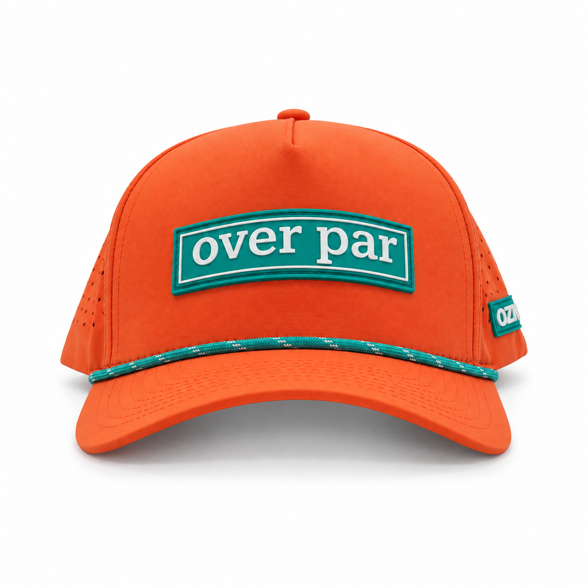 Over Par - Tour Patch – Tangerine & Teal
