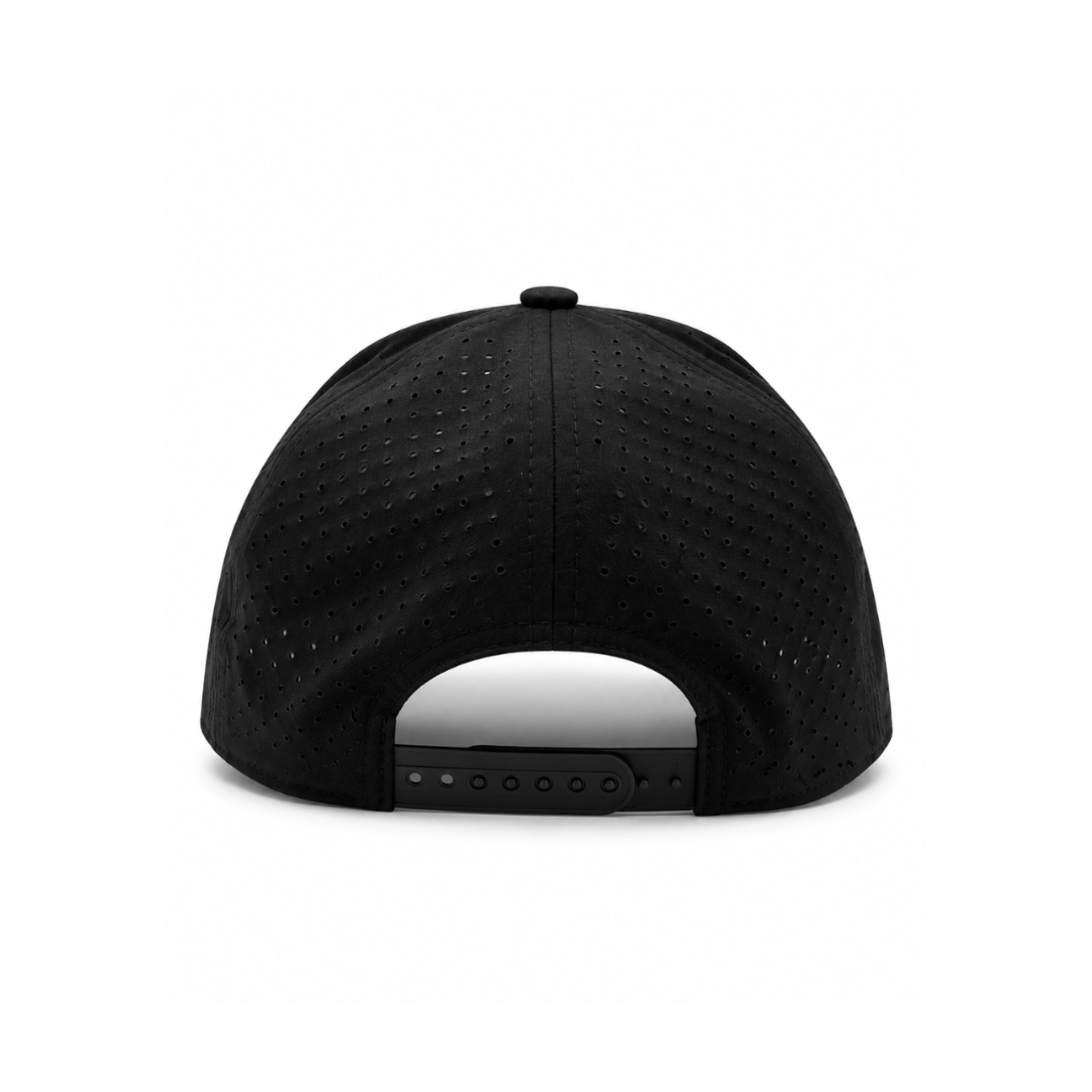 Back view of the Bogey Collection adjustable snapback golf hat.