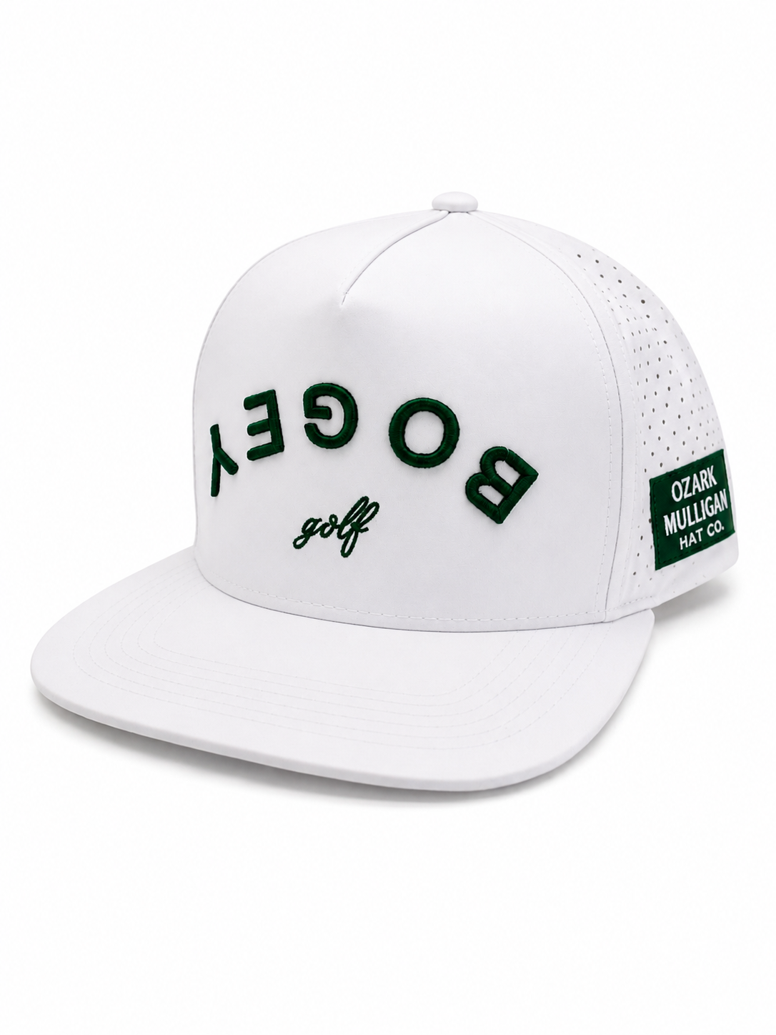 Front view of the Bogey Collection golf hat by Ozark Mulligan Golf.