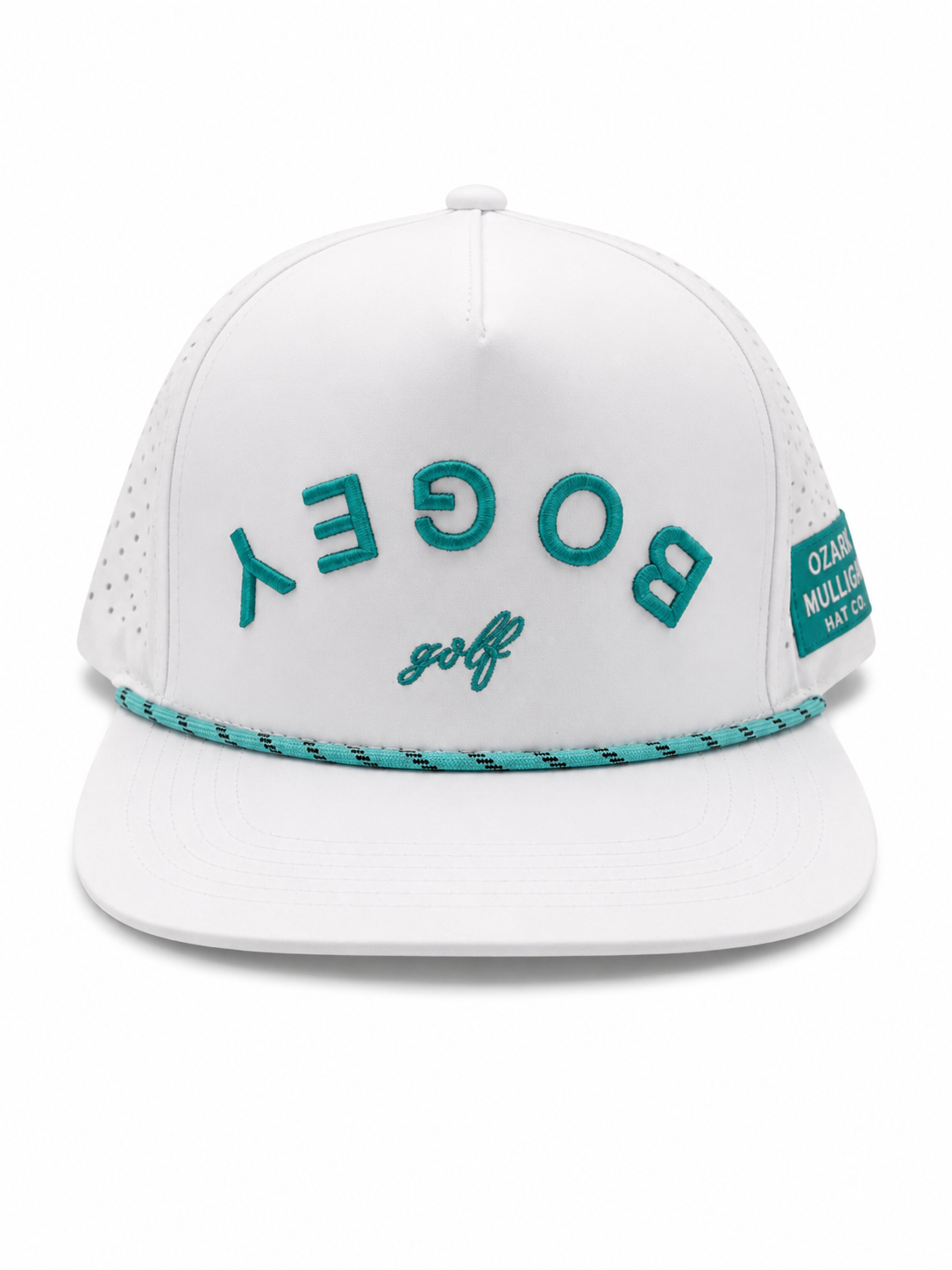 Front view of the Bogey Collection golf hat by Ozark Mulligan Golf.