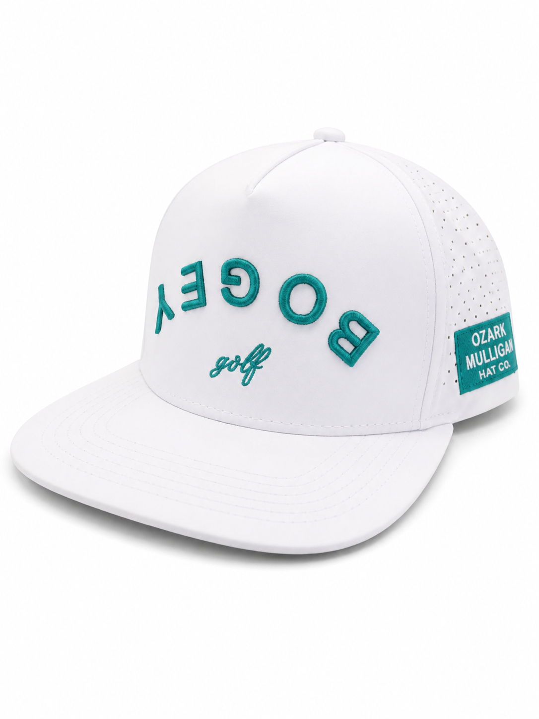 Front view of the Bogey Collection golf hat by Ozark Mulligan Golf.