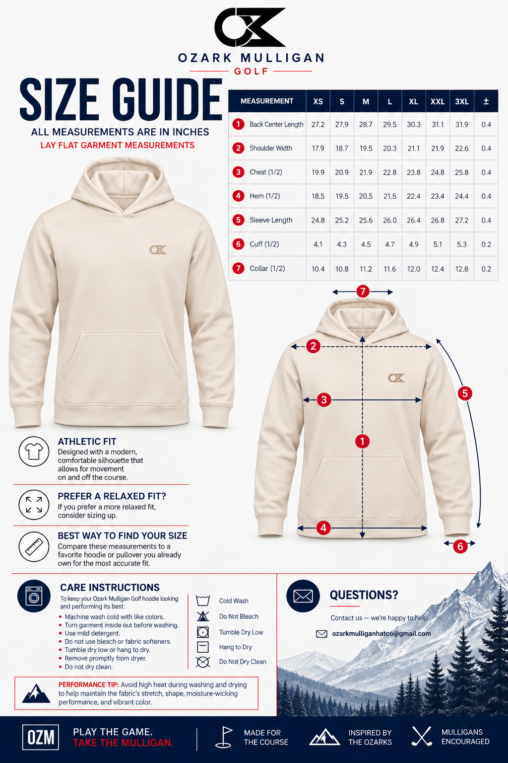 OZM Cream Classic Performance Hoodie