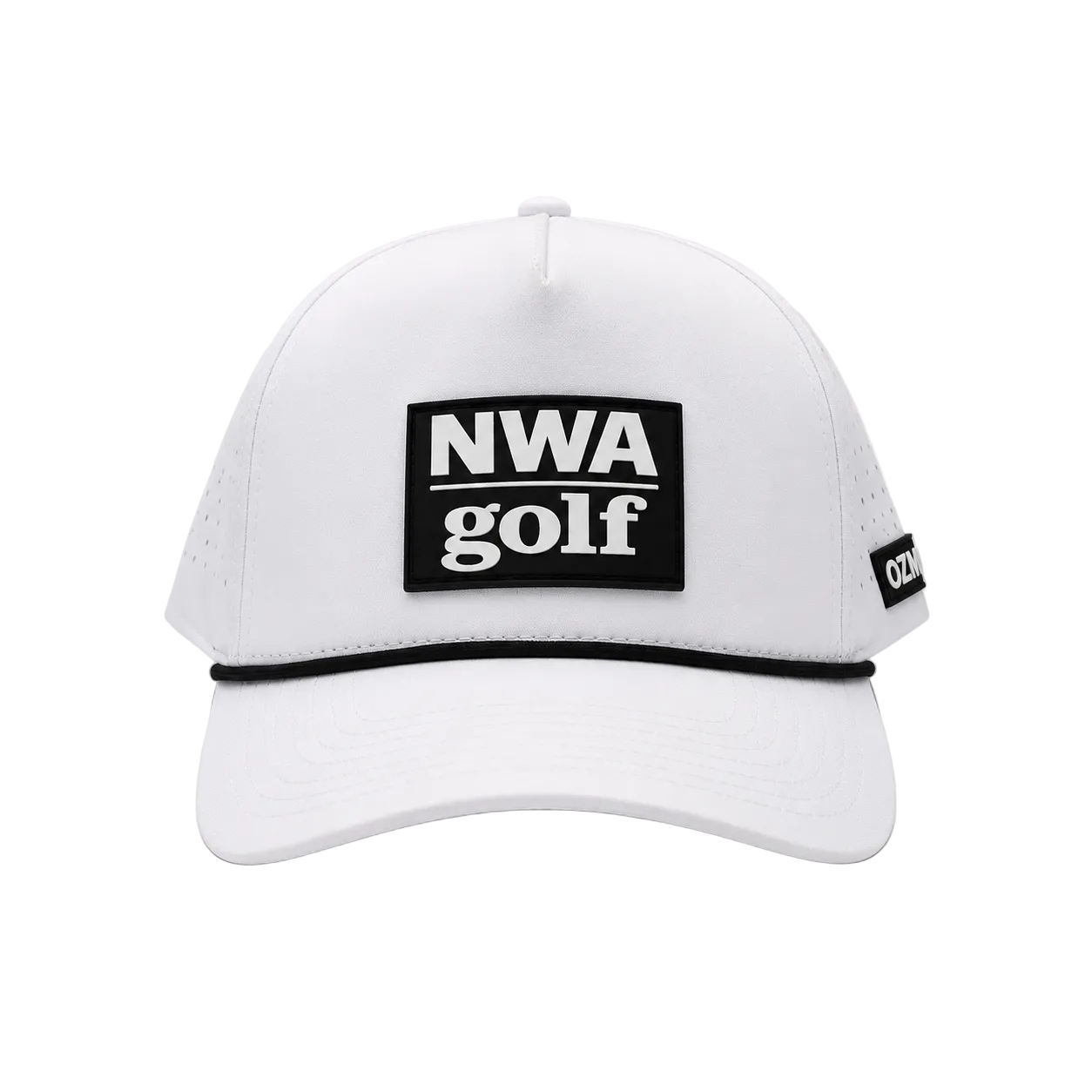 NWA Golf – Tour Patch Hat – White & Black