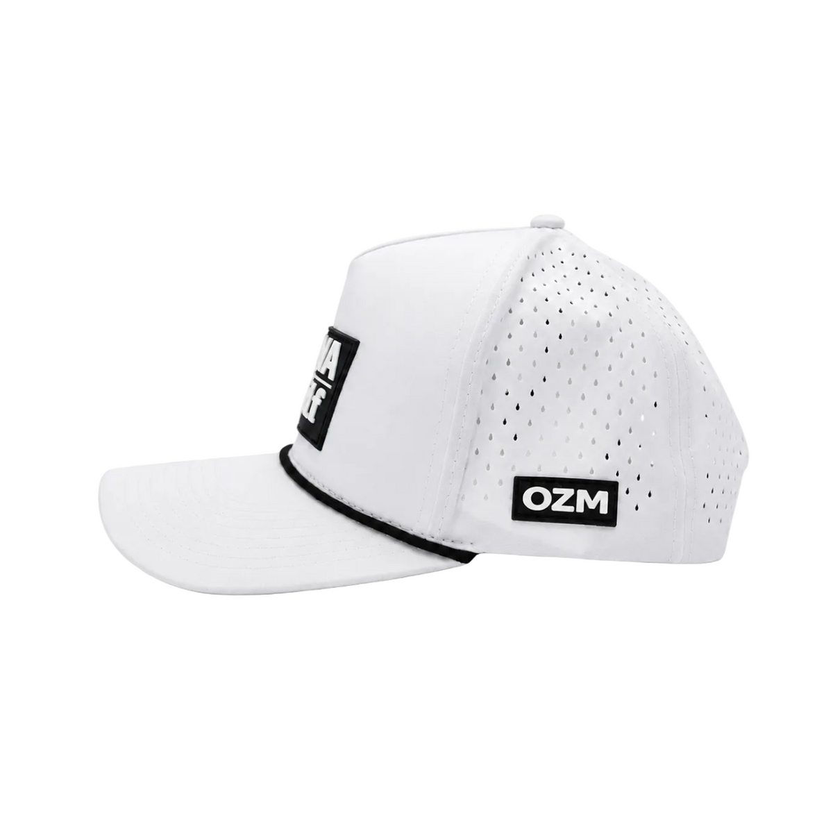 NWA Golf – Tour Patch Hat – White & Black
