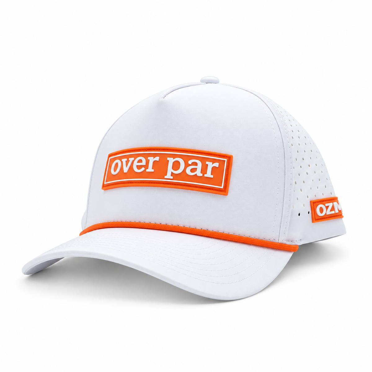 Over Par - Tour Patch – White & Tangerine