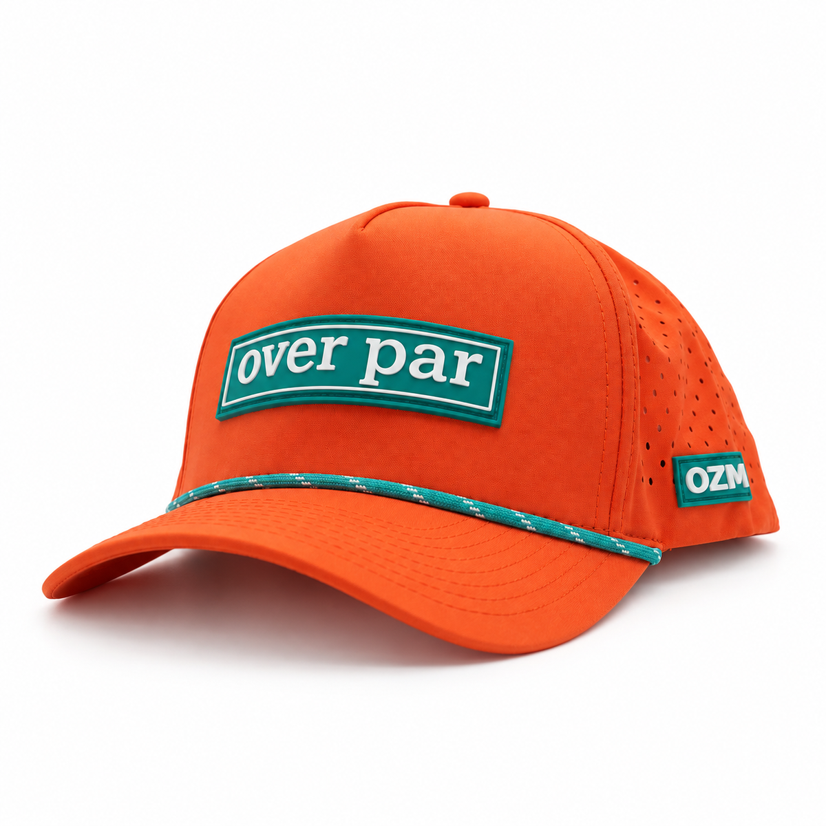 Over Par - Tour Patch – Tangerine & Teal