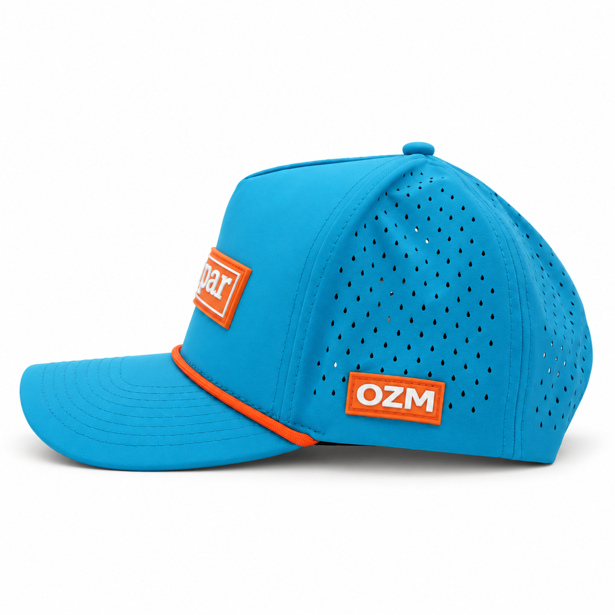 Over Par - Tour Patch – Teal & Tangerine