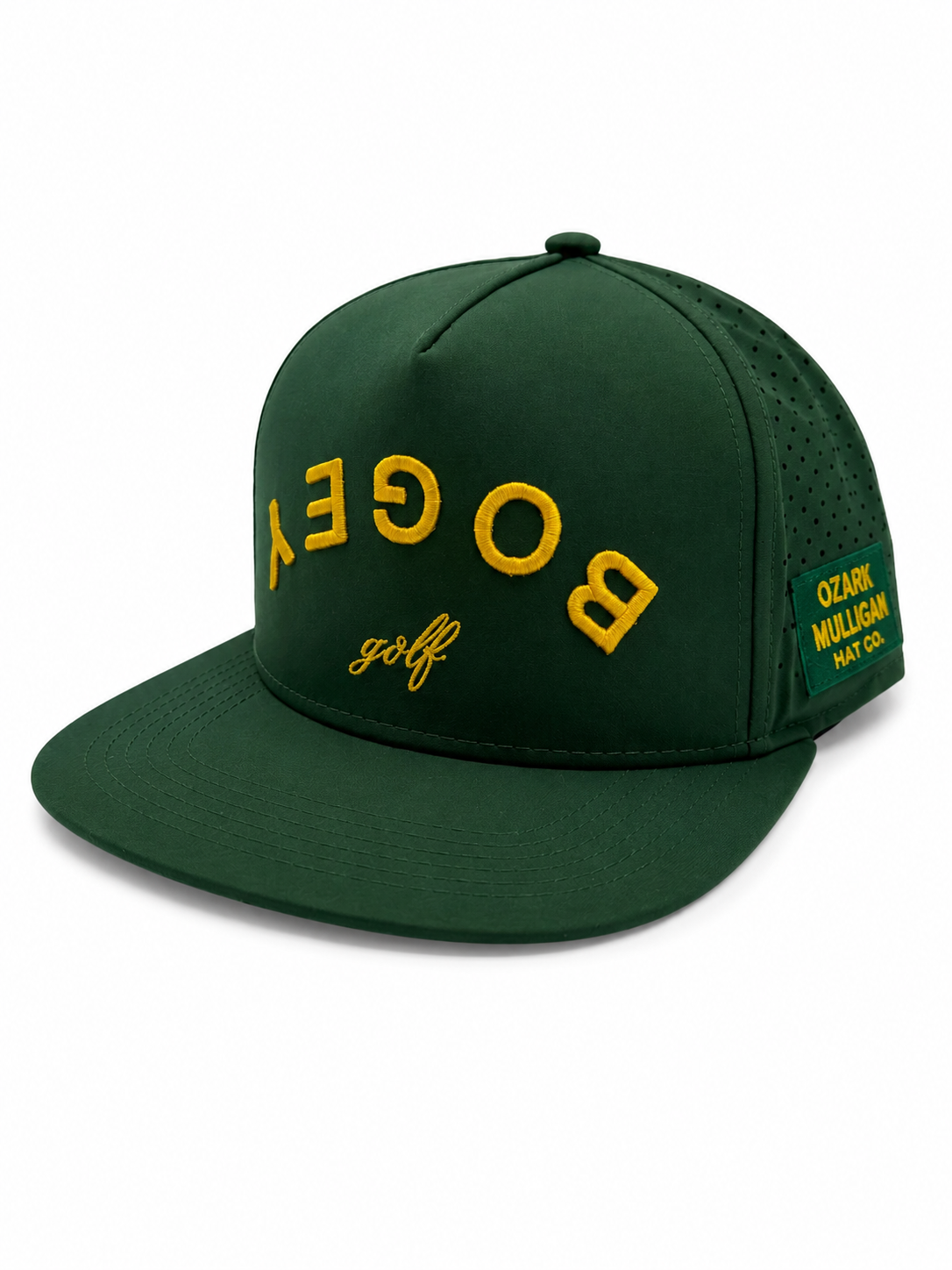 Front view of the Bogey Collection golf hat by Ozark Mulligan Golf.