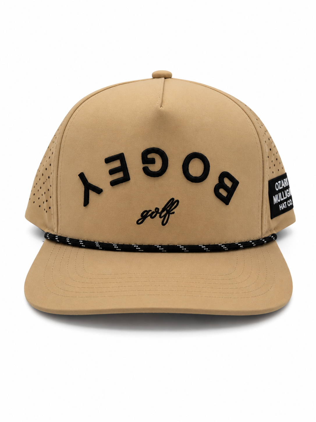 Front view of the Bogey Collection golf hat by Ozark Mulligan Golf.