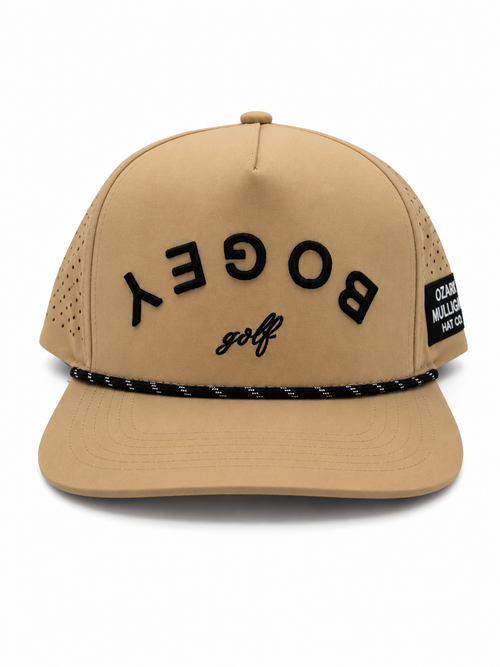 Front view of the Bogey Collection golf hat by Ozark Mulligan Golf.