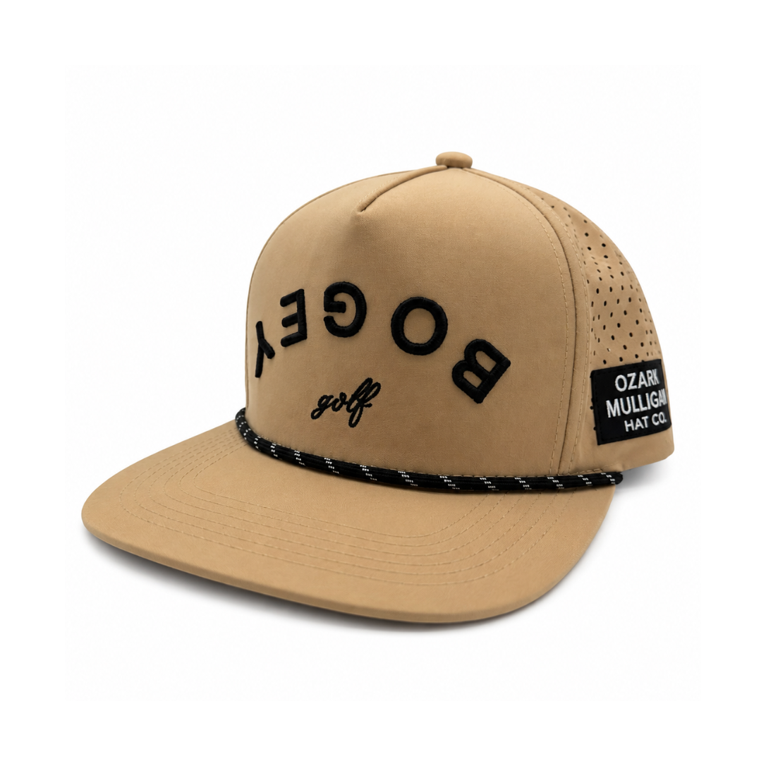 Front view of the Bogey Collection golf hat by Ozark Mulligan Golf.