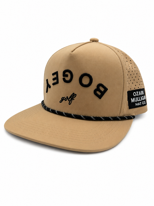 Front view of the Bogey Collection golf hat by Ozark Mulligan Golf.
