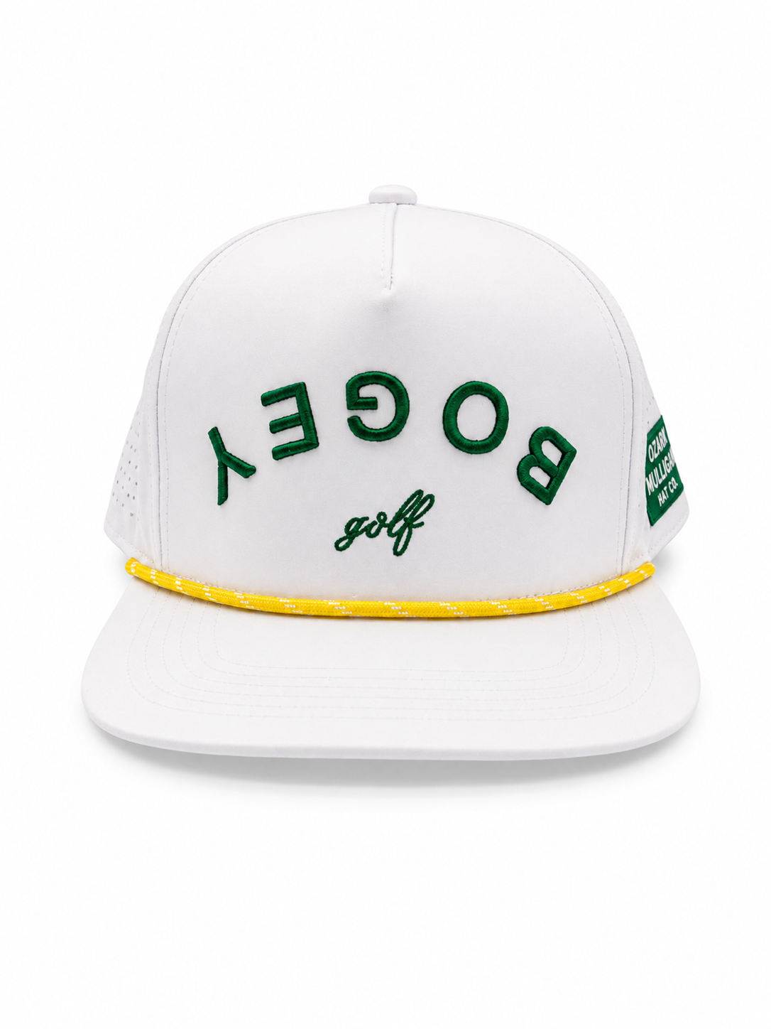 Front view of the Bogey Collection golf hat by Ozark Mulligan Golf.
