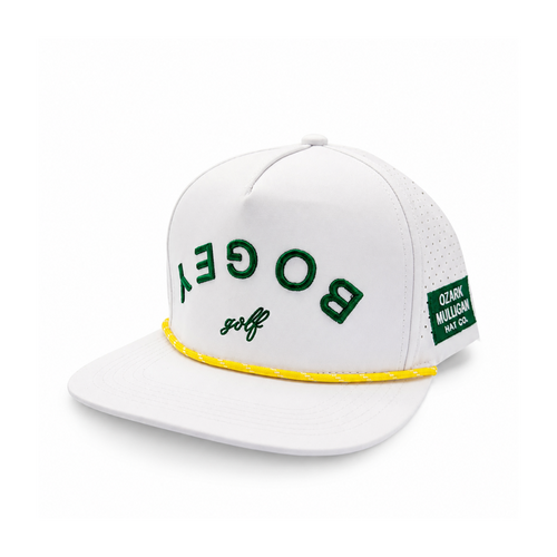 Front view of the Bogey Collection golf hat by Ozark Mulligan Golf.