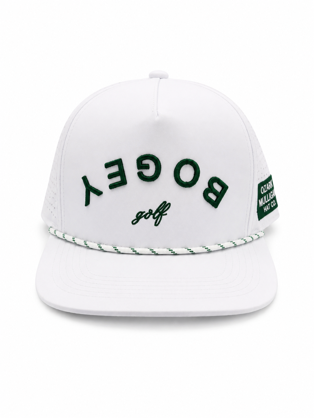 Front view of the Bogey Collection golf hat by Ozark Mulligan Golf.